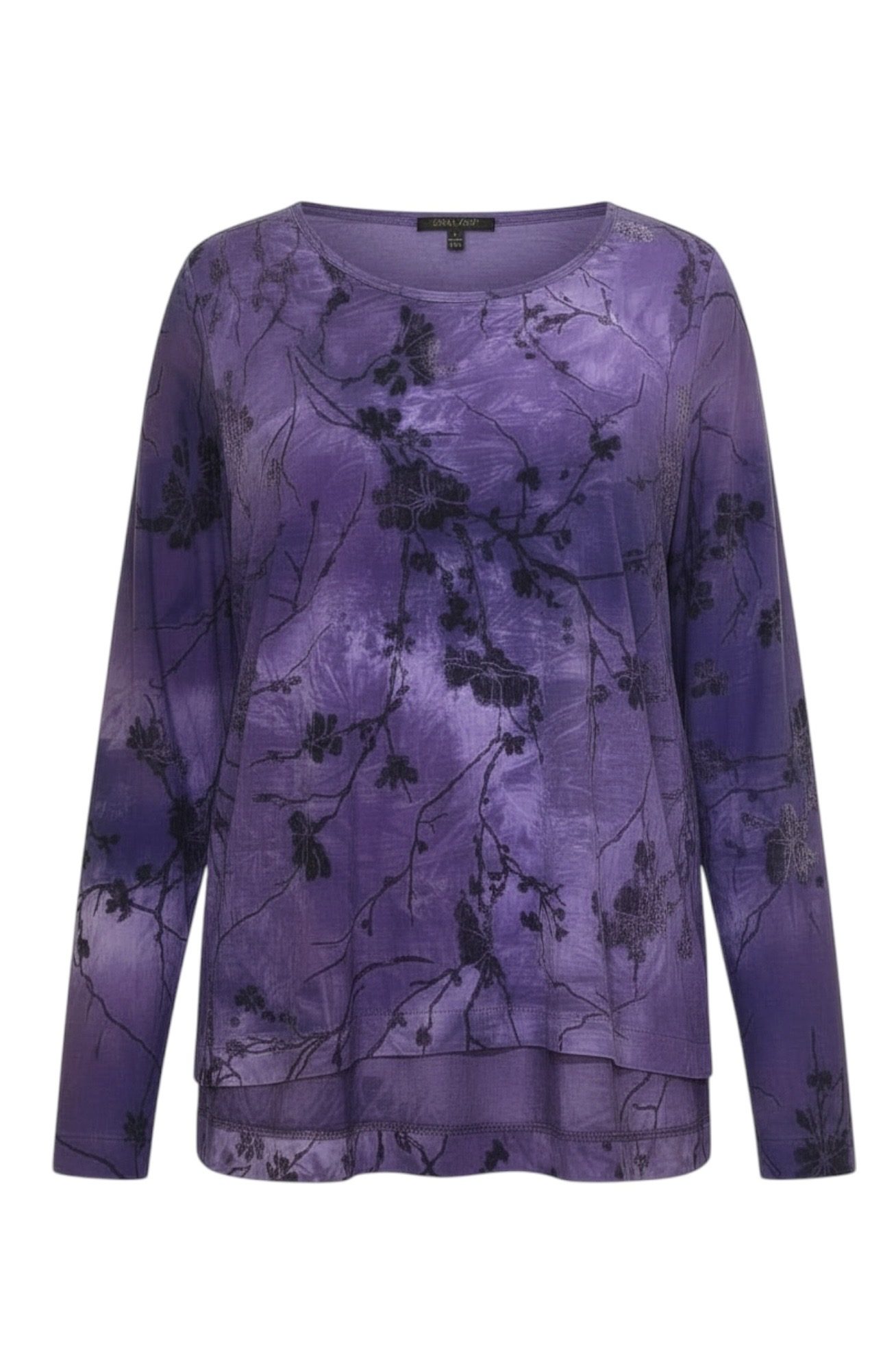 Top brocado Morado