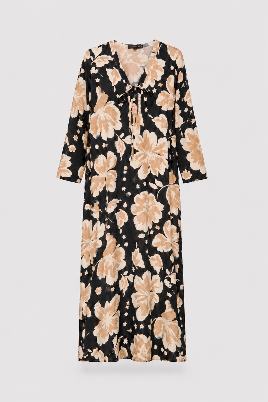 Vestido Amapola Negro/beige
