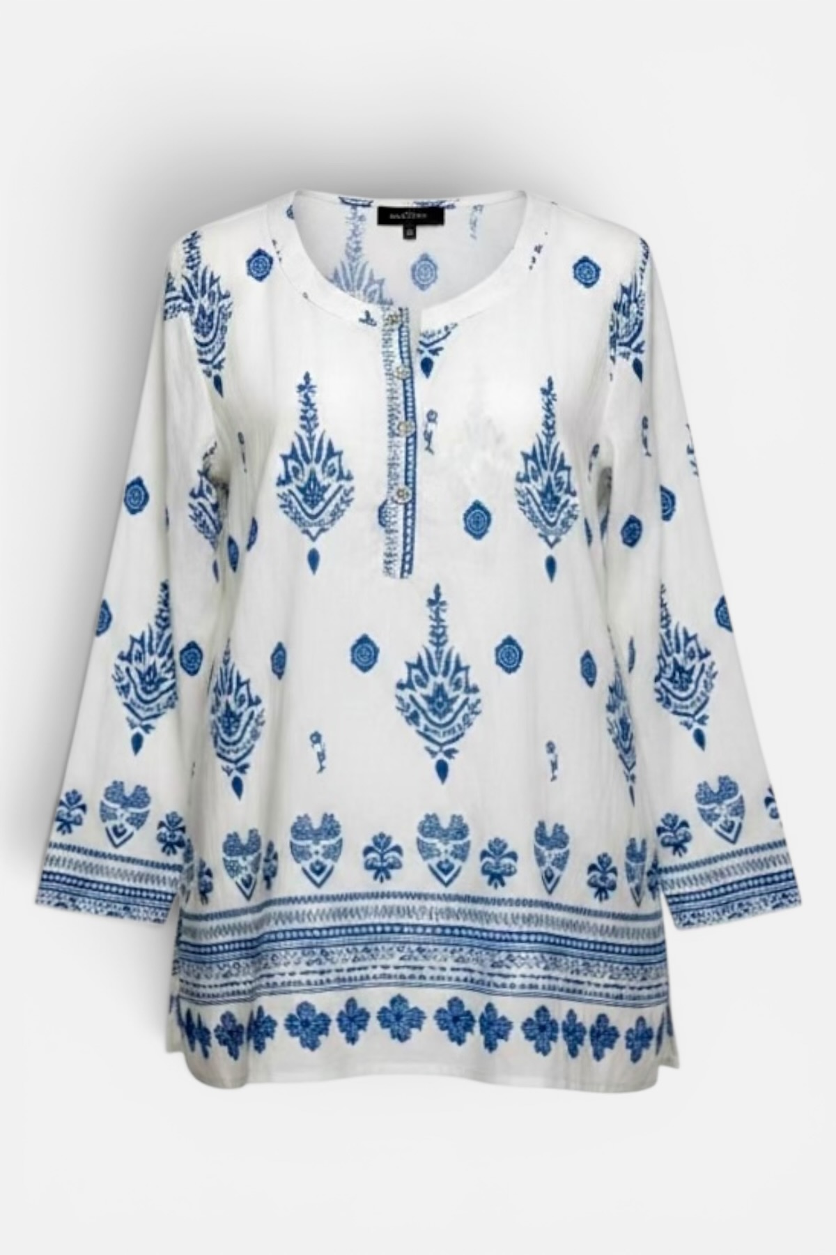 Camisola Gypsy Blanca azul