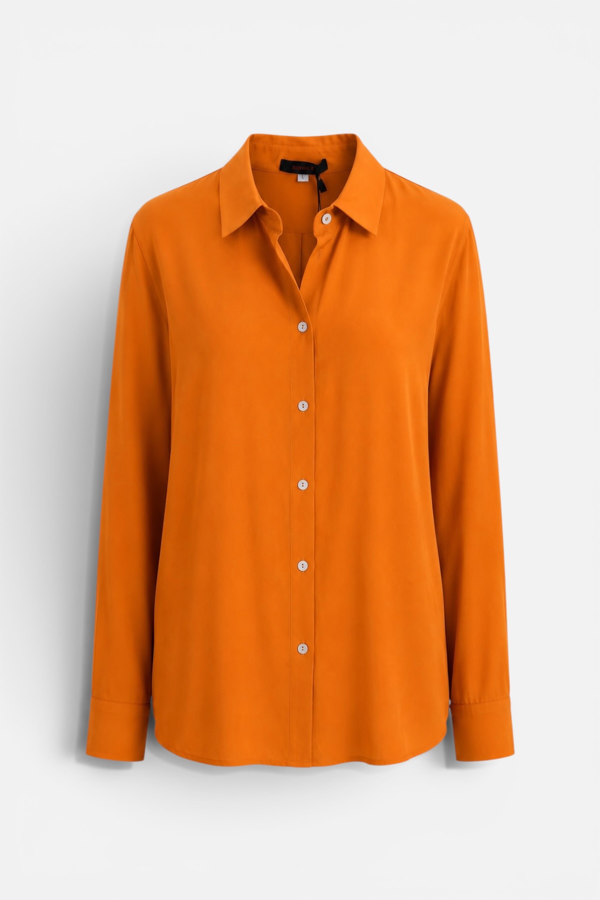 Camisa seda Italy naranja mandarina