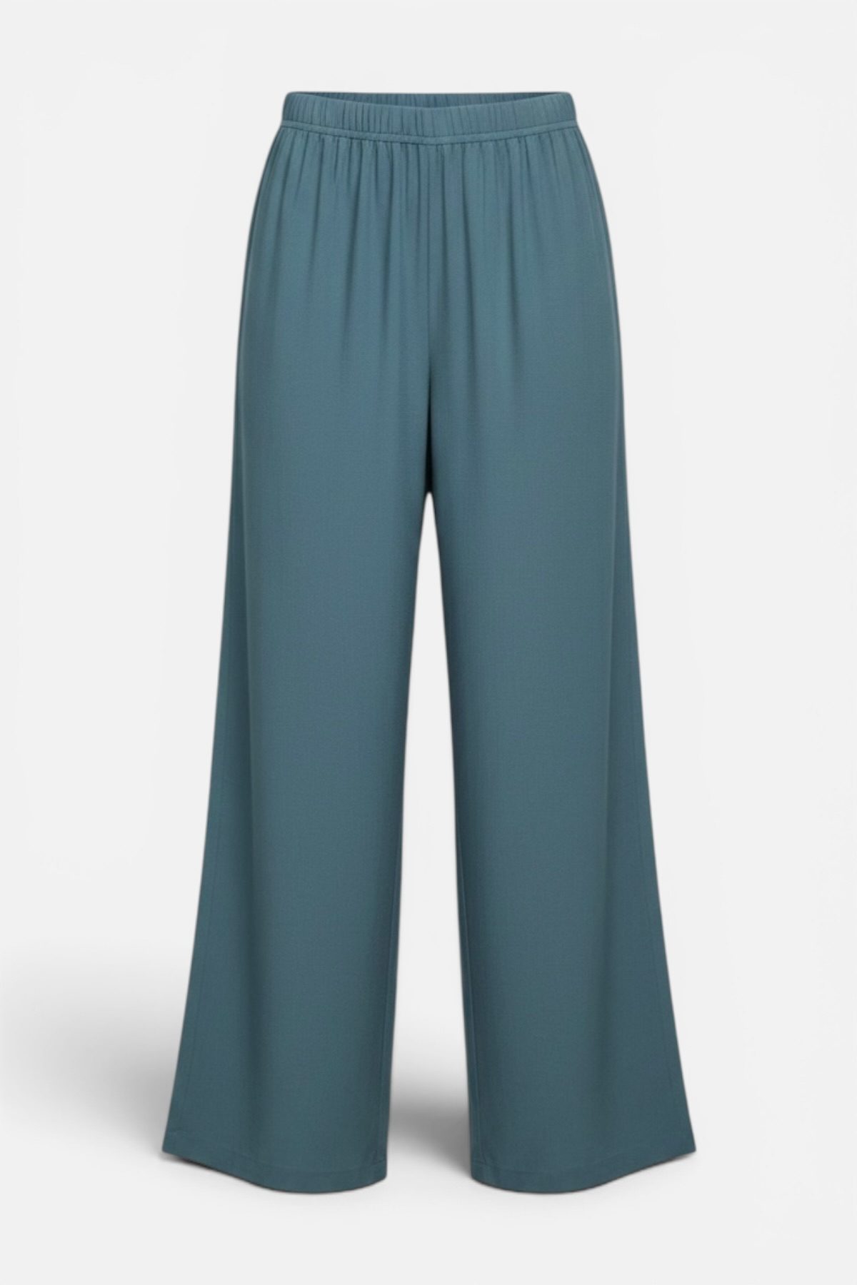 Pantalón fluido liso gris