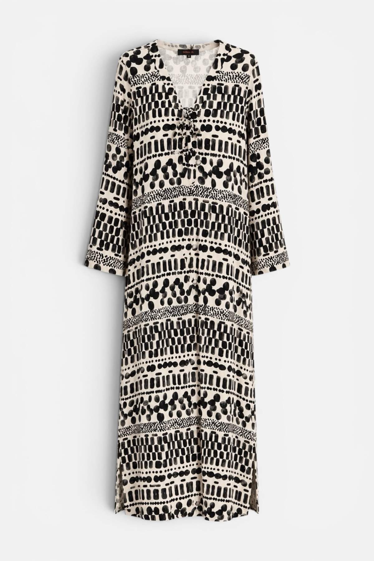 Vestido Amapola punto blanco y negro